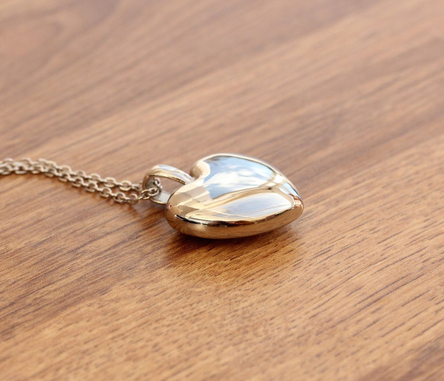 Pure Titanium heart shape pendant with titanium necklace