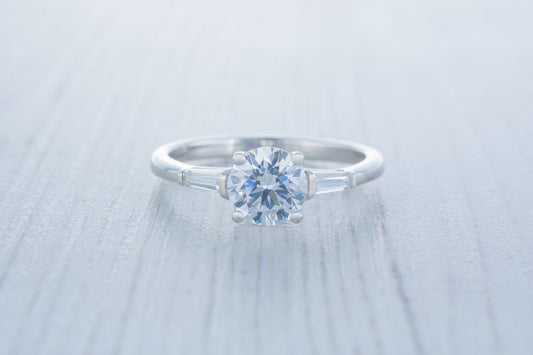 1.5ct Diamond simulant solitaire ring available in Sterling Silver or white gold filled - engagement ring