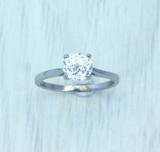 Jubilee Cut Genuine White Moissanite engagement ring, 1ct, 1.5ct and 2ct options