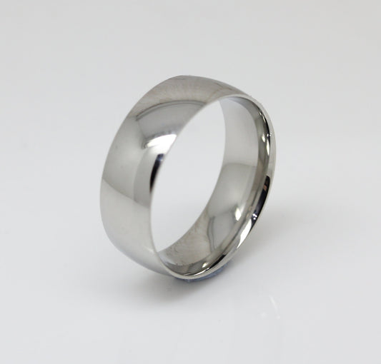 7mm Surgical Steel Comfort Fit / Court Shape Plain band Wedding Ring