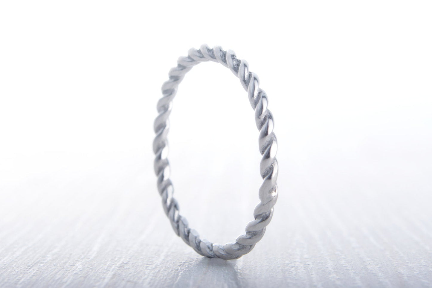 2mm twist Weave Ring available in titanium and white gold filled - wedding ring - wedding band - promise ring