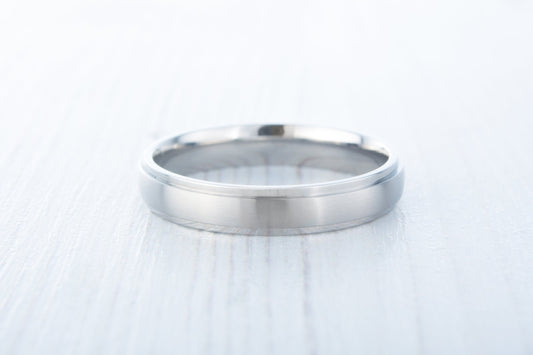 4mm Brushed Titanium Comfort Fit Wedding Ring