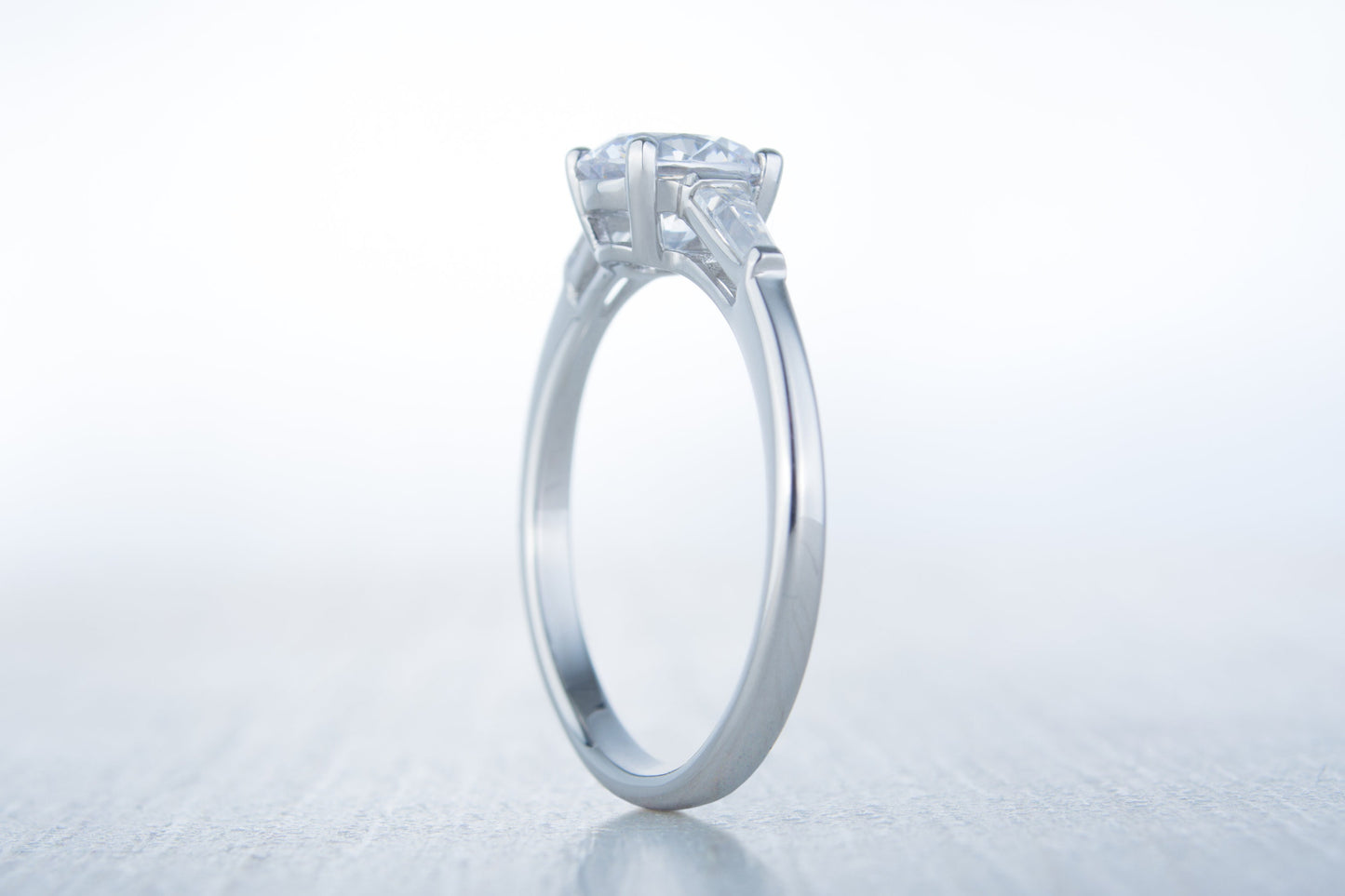 1.5ct Diamond simulant solitaire ring available in Sterling Silver or white gold filled - engagement ring