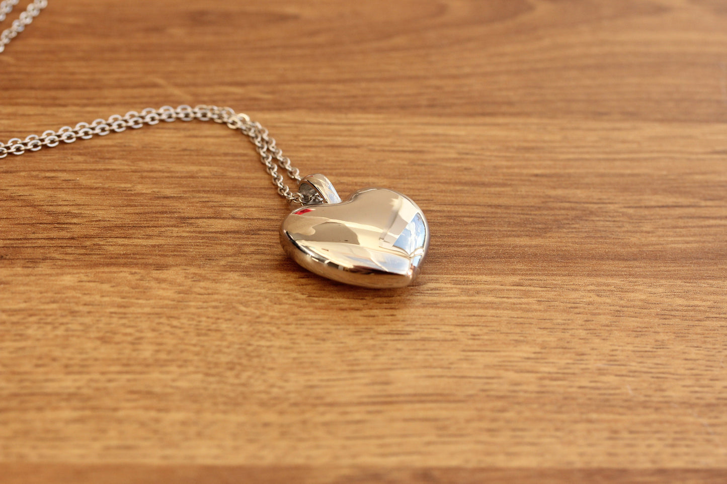 Pure Titanium heart shape pendant with titanium necklace