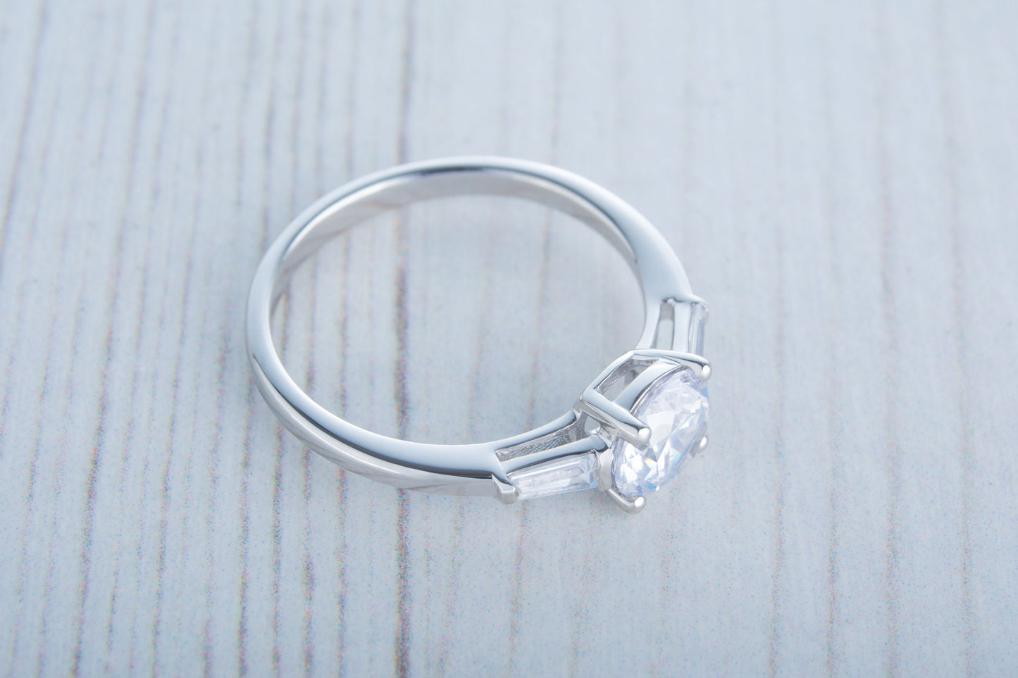 1.5ct Diamond simulant solitaire ring available in Sterling Silver or white gold filled - engagement ring