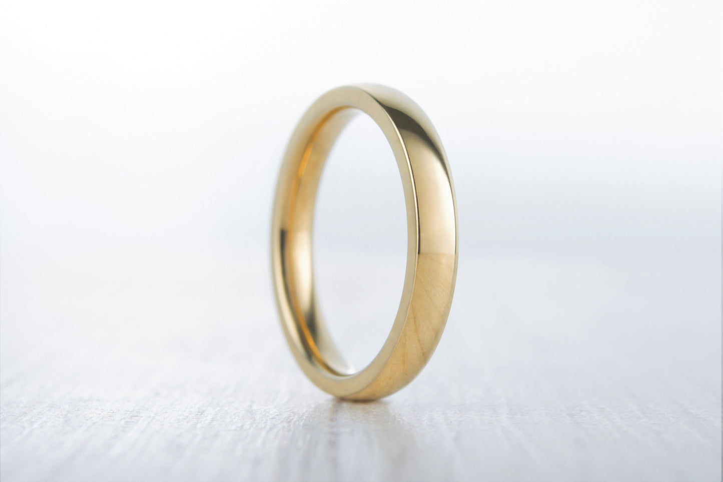 3mm Wide, filled 18ct Yellow gold Plain Wedding band Ring - gold ring