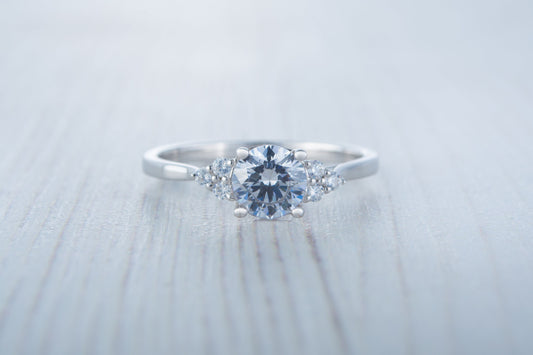 1ct moissanite solitaire ring available in  9k, 14k, 18k Rose, yellow or white gold  - engagement ring