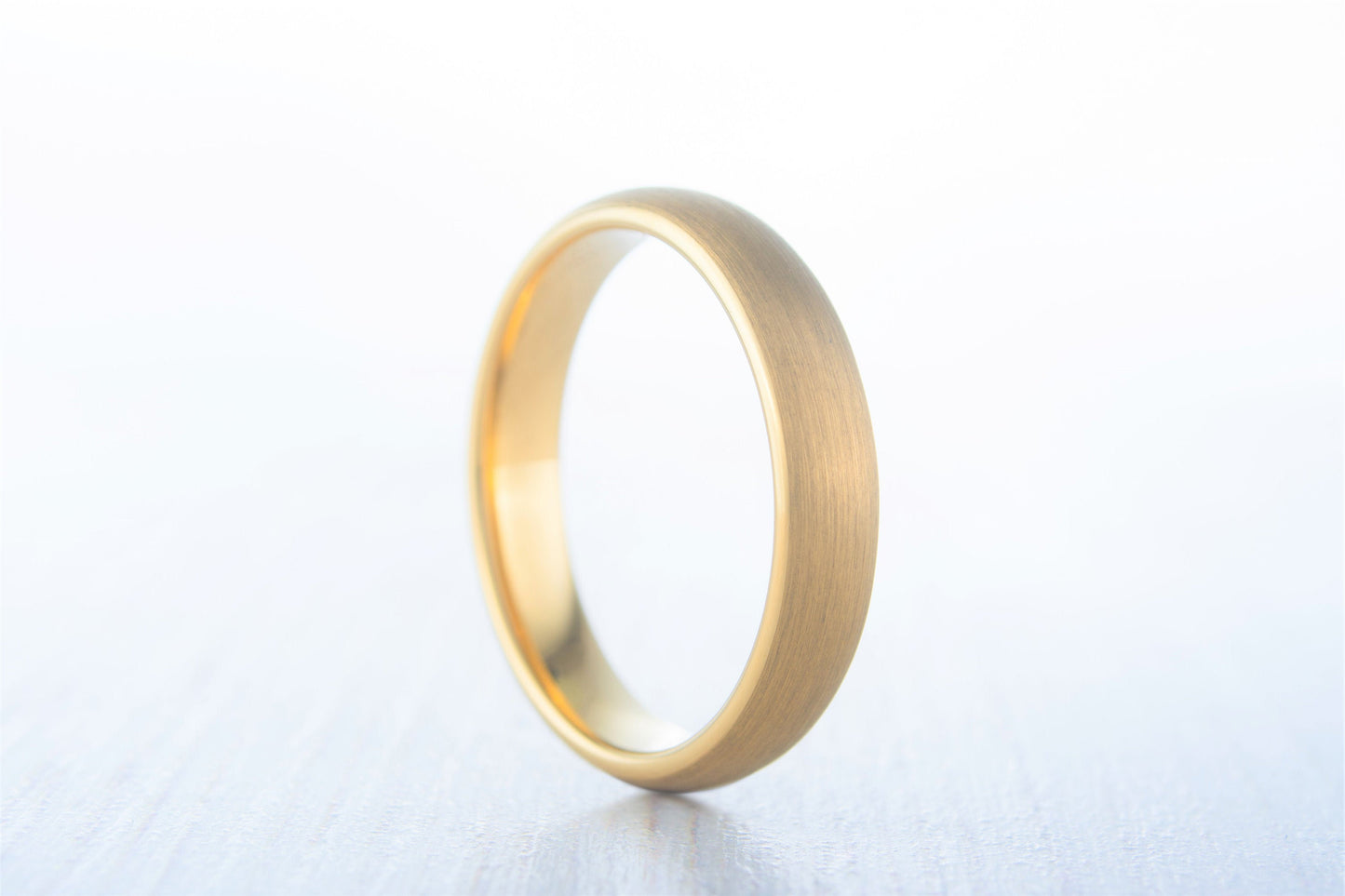 2mm 18K Yellow Gold, Brushed Titanium Wedding ring band for men and women