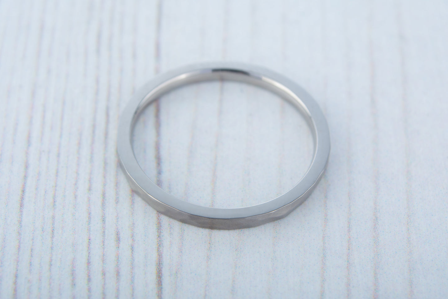 2mm Hammered finish Titanium Wedding ring band for men and women