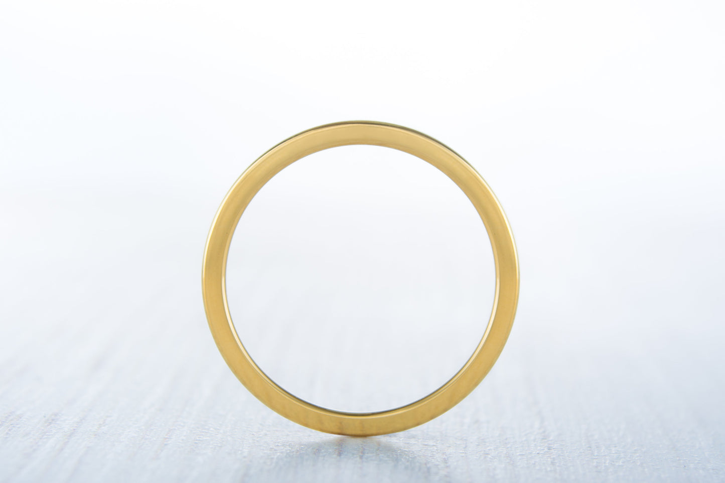 1mm Wide, filled 18ct Yellow gold Plain Wedding band Ring - gold ring