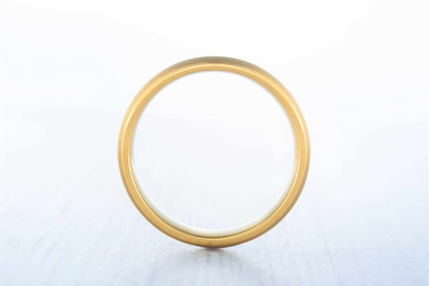 2mm 18K Yellow Gold, Brushed Titanium Wedding ring band for men and women