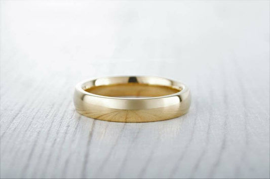5mm Wide, filled 18ct yellow gold Plain Wedding band Ring - gold ring