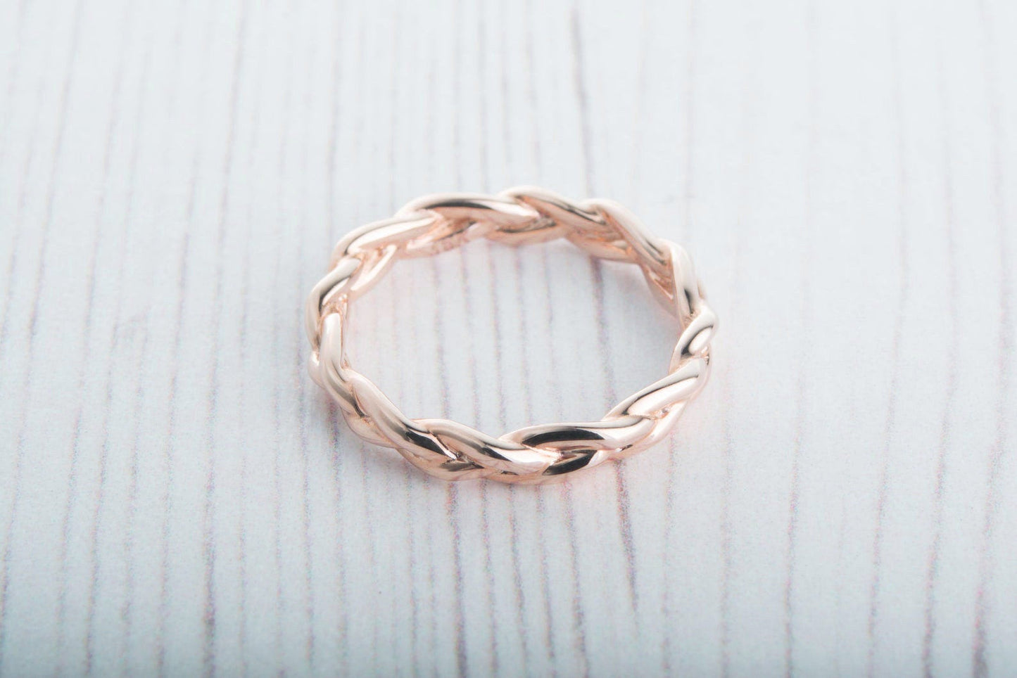 3mm Wide Braided Weave Ring in Rose Gold Filled  - wedding ring - wedding band - promise ring