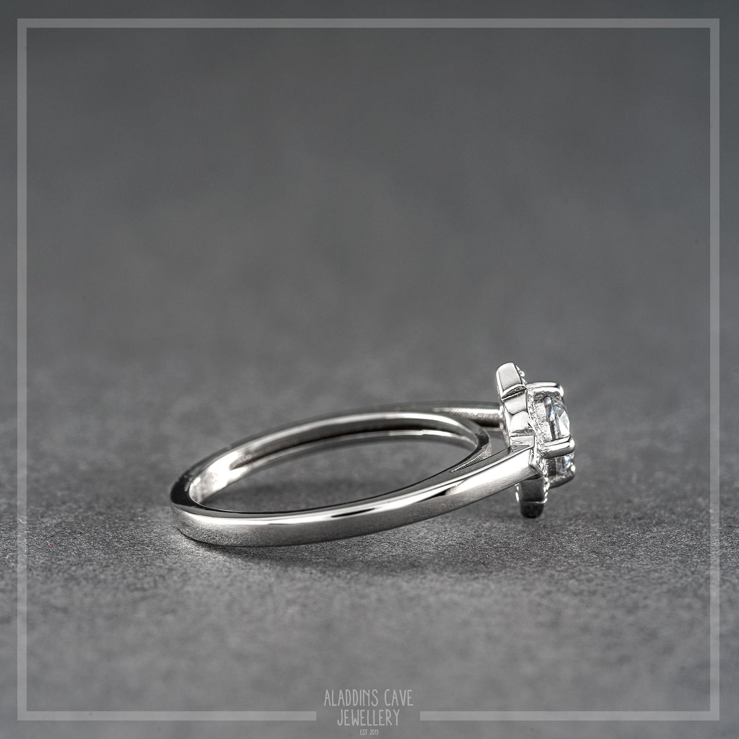 Man made Diamond solitaire ring available in Sterling Silver or white gold Filled - engagement ring