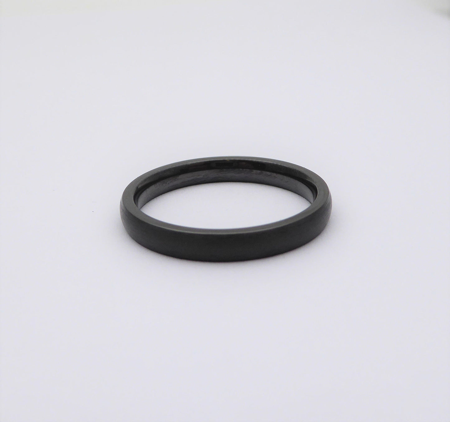 3mm Black Zirconium with matte brushed finish - wedding ring band for men and women