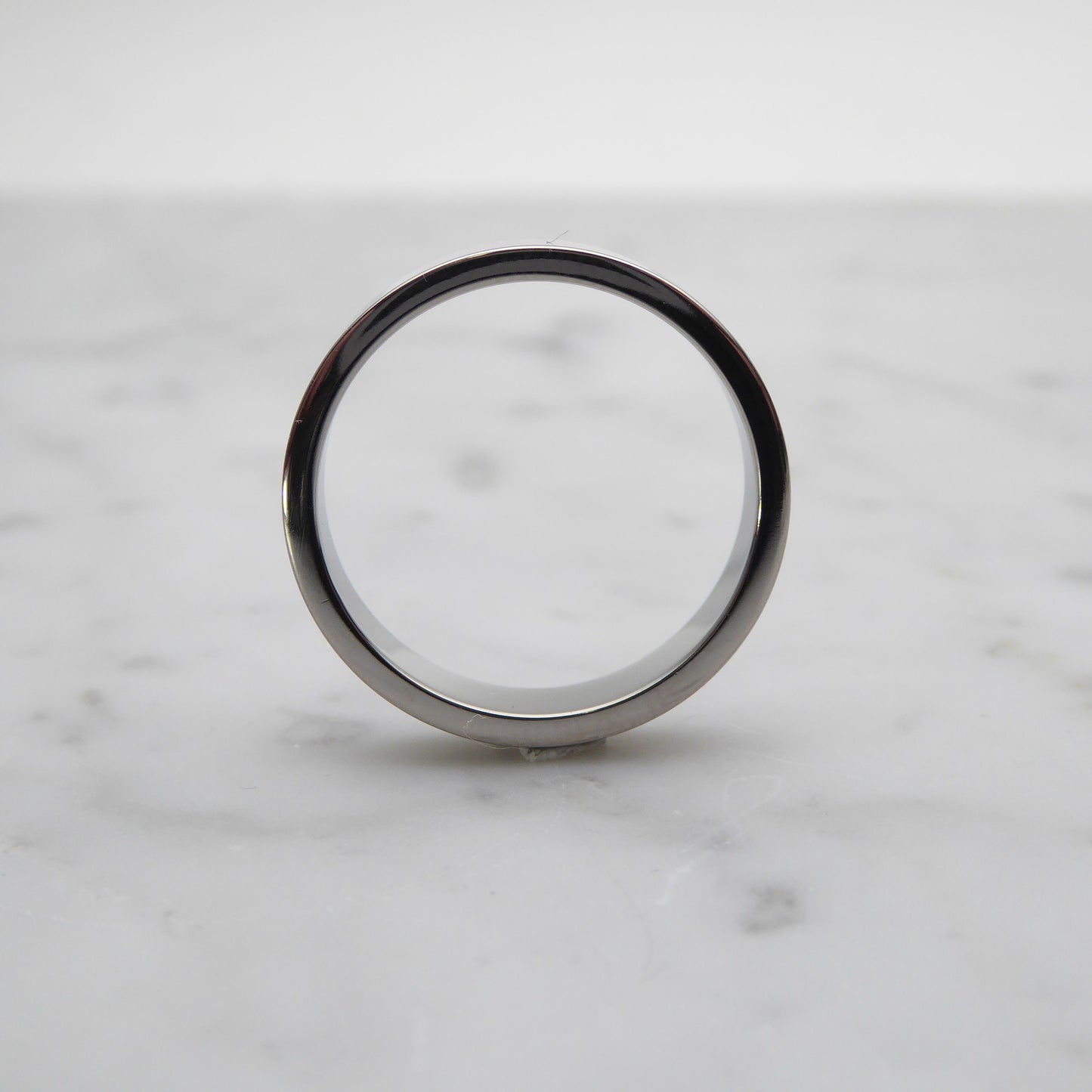 5mm Titanium Flat / Square Shape Plain band Wedding Ring - available in polished and brushed finishes
