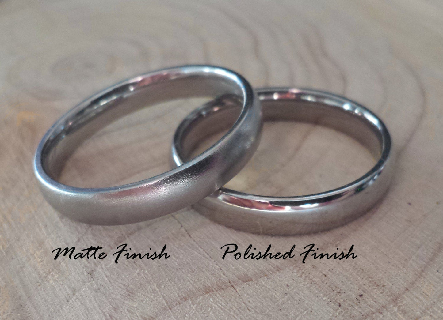 5mm Titanium Comfort Fit / Court Shape Plain band Wedding Ring