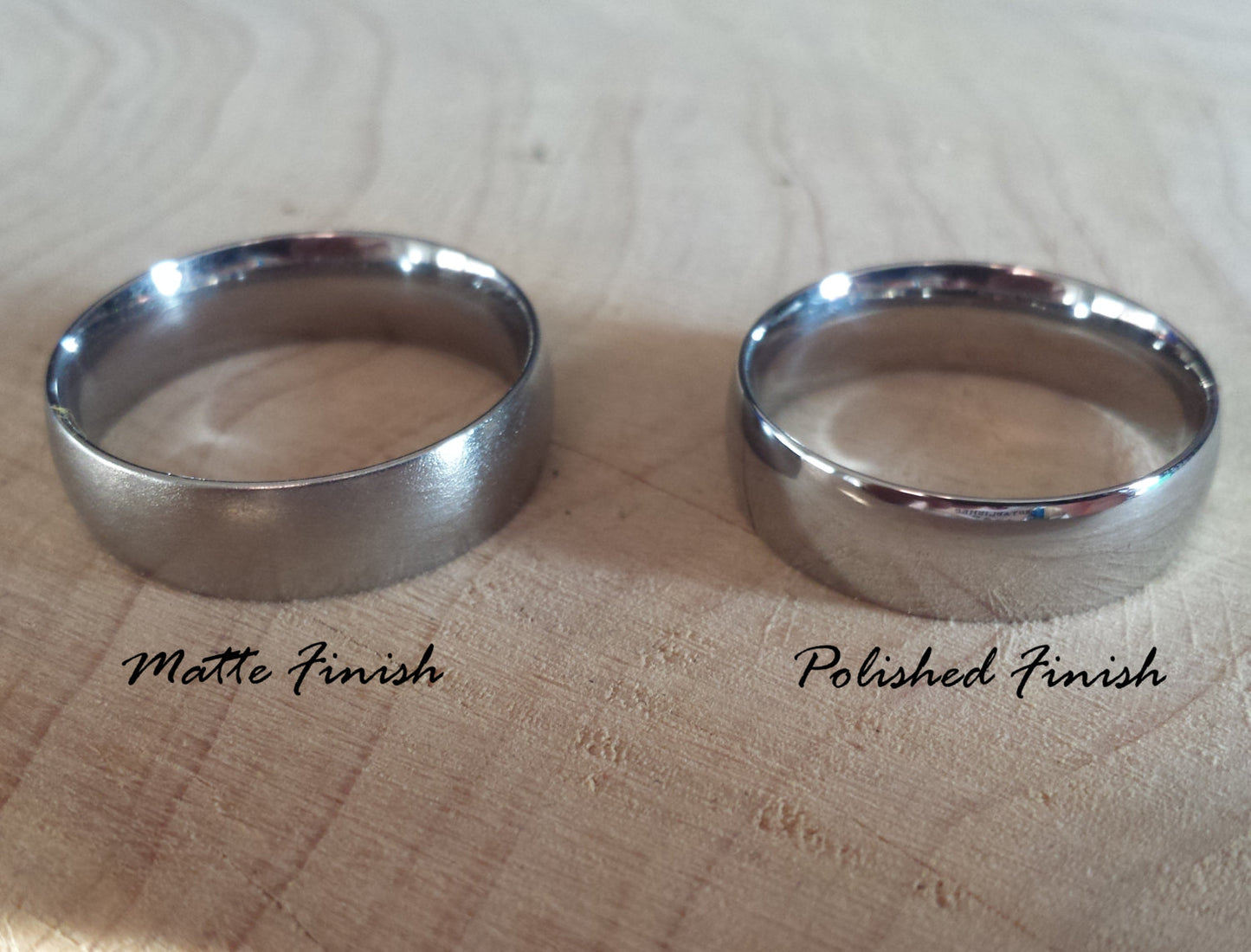 6mm Comfort Fit Polished Titanium Wedding Ring